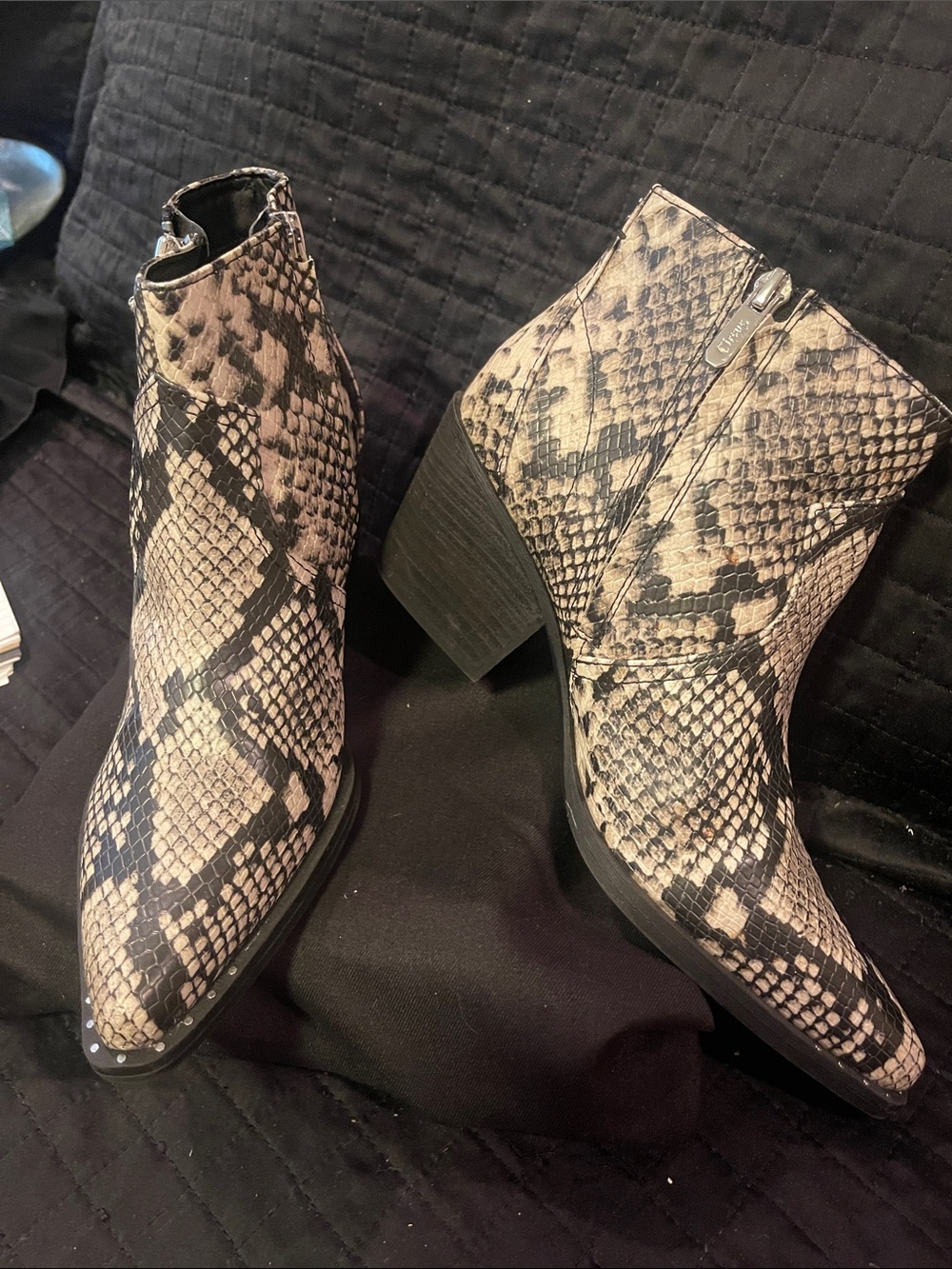 Sam edelman circus animal print western whistler boots new 7 m
